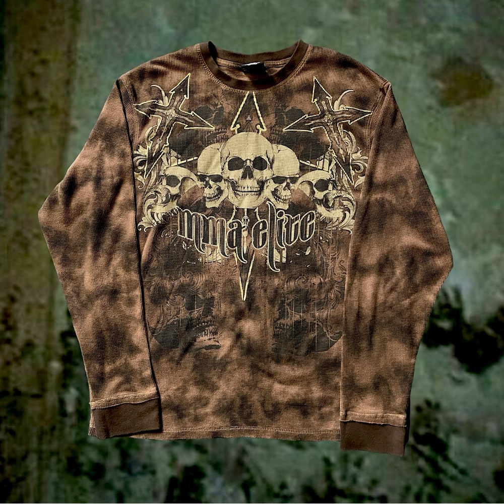 y2k mma elite waffle knit long sleeve